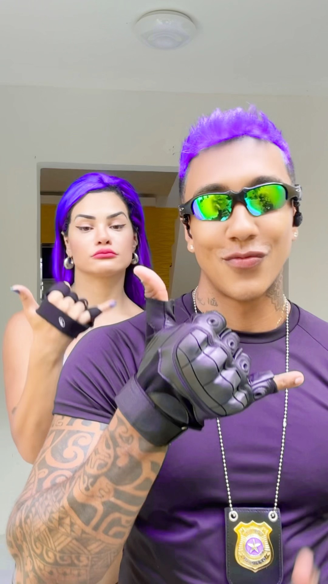 A gente combinou de roxo?@mayca.brasil #magic #challenge #trend #funnymemes #funny #short